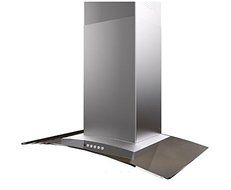 Faber TRAT36SS600-B 36" Tratto Curved Glass Range Hood, Stainless Steel