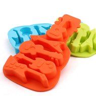 Always Your Chef 3 Pack 5-Cavity Silicone Candy Molds &amp; Chocolates Molds &amp; Ice Cube Trays, Guitar Shaped, Random...