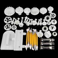 Sonline 14 Set Cake Decorating Sugarcraft Plunger Cutter Modeling Tools Smoother N3