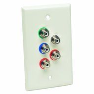 Tripp Lite Component Video with Stereo Audio over Cat5 / Cat6 Extender, Wallplate Receiver (B136-100-WP-1) N2