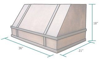 Copper Best H11 362118L Copper Range Hood Under Cabinet 36 Inches Antique Copper N4