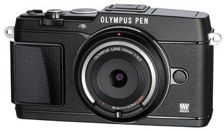 Olympus E-P5 16.1MP Mirrorless Digital Camera with 3-Inch LCD- 15mm body cap lens BCL-1580 set (Black) - International... N3