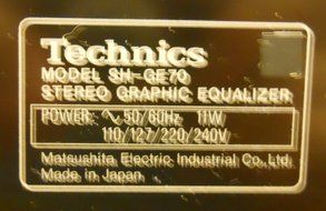 Technics SH-GE70 Equalizer N5