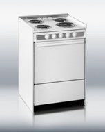 Summit WEM619R Professional 24" White Electric Slide-In Coil Range