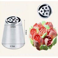 KiwiTwo A Set of 32pcs Russian Icing Piping Nozzles Cake Decoration Tips Home Baking DIY Tool Tulip Rose Nozzle... N3