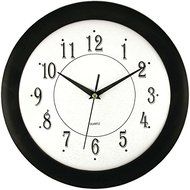 New TIMEKEEPER 6424 12" Black Wall Round Wall Clock