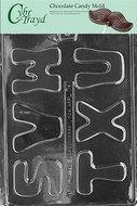 Cybrtrayd L007 Letters S to X Chocolate Candy Mold with Exclusive Cybrtrayd Copyrighted Chocolate Molding Instructions