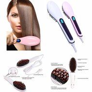 ShungHO Hair Straightener Comb Pro Automatic LCD Temperature Control Paddle Brush N9
