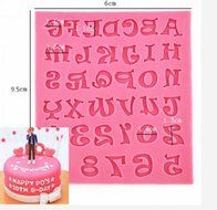 Ainest 1pc Silicone Alphabet Letter Trays Chocolate Mold Cake Fondant Decorating Tools N2