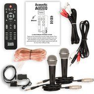 Acoustic Audio TSi450 Bluetooth Powered Floorstanding Tower Multimedia Speakers with Optical Input and Mics TSi450DM2