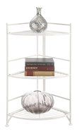 Convenience Concepts Designs-2-Go 3-Tier Folding Metal Corner Shelf, White N21