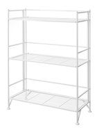 Convenience Concepts Designs-2-Go 3-Tier Folding Metal Corner Shelf, White N24