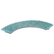 SODIAL(R)20 pcs Filigree Vintage Cupcake Wrappers Wraps Cases - Wedding, Birthday, UK seller(sky blue) N2