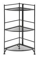 Convenience Concepts Designs-2-Go 3-Tier Folding Metal Corner Shelf, White N27