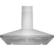 Perfetto Kitchen and Bath 30" Convertible Wall Mount Range Hood in Stainless Steel with LEDs and Push Controls N6