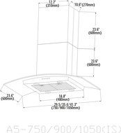 VentMax VM21-I42, 42" Island Mount Range Hood