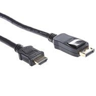 DP to HDMI, ISNOWOOD 10FT Gold Plated DisplayPort to HDMI HDTV Cable Black N3