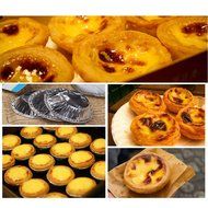 150pcs Disposable Aluminum Foil Baking Cookie Muffin Cupcake Egg Tart Mold Round Cake Cooking Tools Chocolate... N3