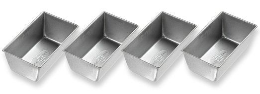 USA Pan Bakeware Aluminized Steel Mini Loaf Pans, Set of 4