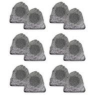 Theater Solutions 12R4G Outdoor Granite Rock 12 Speaker Set for Deck Pool Spa Patio Garden