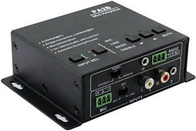 TEK PA2B Compact Class-D amplifier with two selectable line inputs and one balanced MIC with selectable phantom...