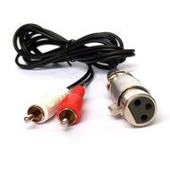 Yeworth&reg; 5ft/1.5m XLR Y Splitter Patch Cable, 1 XLR Female to 2 RCA Male Stereo Plug Adapter Cable N7