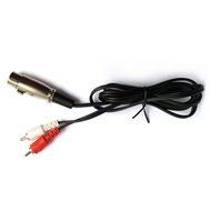 Yeworth&reg; 5ft/1.5m XLR Y Splitter Patch Cable, 1 XLR Female to 2 RCA Male Stereo Plug Adapter Cable N9