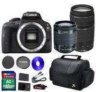 Canon SL1 DSLR Camera +18-55mm IS STM Lens +EF 75-300mm f/4-5.6 III Lens + 32 GB SDHC Memory Card Bundle - International...
