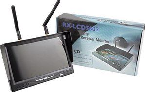 RX LCD5802 5.8GHz 7inch LCD Diversity Receiver Monitor for RC FPV (black) N3