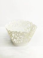 HUAL Cupcake Wrappers 50 Filigree Artistic Bake Cake Paper Cups Lace Laser Cut Liner Baking Cup Muffin Case Trays... N14