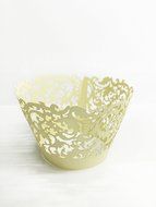 HUAL Cupcake Wrappers 50 Filigree Artistic Bake Cake Paper Cups Lace Laser Cut Liner Baking Cup Muffin Case Trays... N15