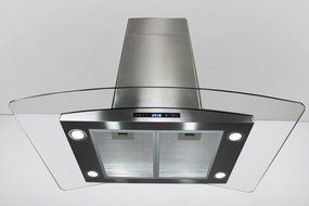 Golden Vantage Stainless Steel 30" Euro Style Island Mount Range Hood LED Screen GVAIS2-30 N5