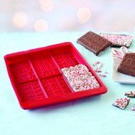 Sweet Creations Christmas Brittle Bark Silicone Chocolate Mold, Red