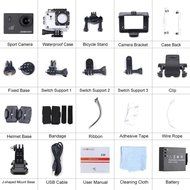 Andoer 2" Sports Action Camera 4K 24fps 1080P 60fps 5X Zoom 20MP Full HD 170&deg; Wide-angle Lens Built-in Gyro Anti-Shake... N4