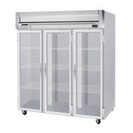 Beverage-Air HFP3-5G Horizon Series Three Section Glass Door Reach-In Freezer 74 cu.ft. Capacity Stainless Steel...