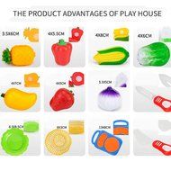 Kid Educational Toy,BeautyVan 12PC Cutting Fruit Vegetable Pretend Play Children Kid Educational Toy N2