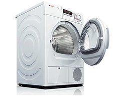Bosch WTB86200UC 300 4.0 Cu. Ft. White Stackable Electric Dryer - Energy Star