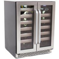 Whynter BWR-401DS Elite 40-Bottle Seamless Stainless Steel Door Dual Zone Built-in Wine Refrigerator N8