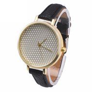 XILALU Women watch, Leather printing Analog Quartz concise Fashion Ladies table Wrist Watch (Beige) N5