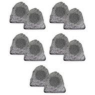Theater Solutions 10R4G Outdoor Granite Rock 10 Speaker Set for Deck Pool Spa Patio Garden
