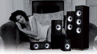 Monitor Audio M4 Speaker (Black Oak Vinyl, Each) (Discontinued by Manufacturer) N2