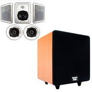 Acoustic Audio HT-55 In-Wall/Ceiling 5.1 Home Theater Speakers and 15" Powered Sub HT-55-CS15C