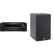 Onkyo Network Stereo Audio Component Receiver, Black (TX-8140) with a pair of ELAC B5 Debut Series 5.25" Bookshelf...