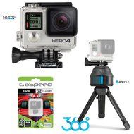 GoPro Hero4 Hero 4 12MP Full HD 4K 30fps 1080p 120fps Built-In Wi-Fi Waterproof Wearable Camera Black Adventure... N175