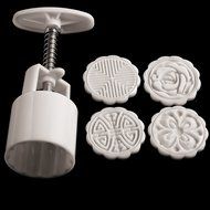 Kitchen Cake Pop Makers Flowers Round Shape ABS Plastic Cake Mold Chocolate Fondant Mooncake Bakeware Baking Molds...