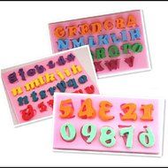 Joylive 3pcs/set Mini Letter&amp;Number Silicone Handmade Fondant Cake Decorating DIY Mould Mold N2