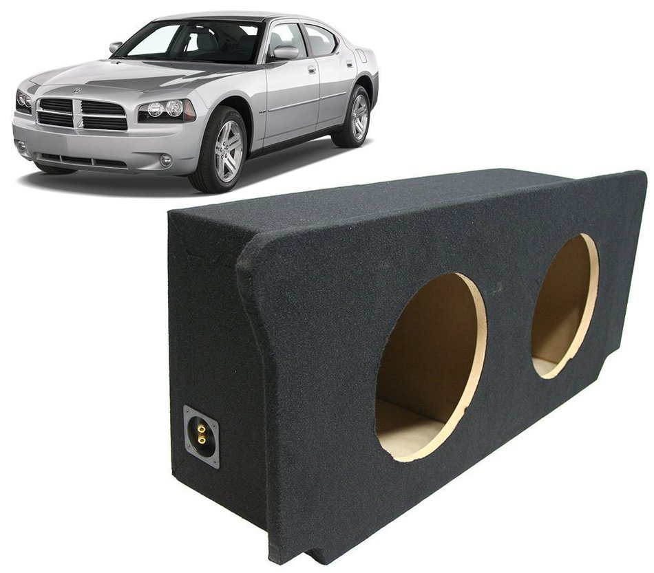 2006-2010 Dodge Charger Custom Fit Dual 10" Subwoofer Enclosure Sealed Sub Box N4