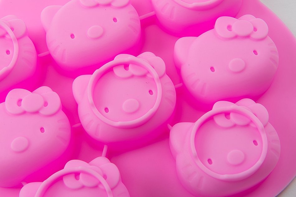 8 Cavity Cute Hello Kitty Shape Cake Pudding Jello Soap Mold Mould for Home DIY,Cartoon N10