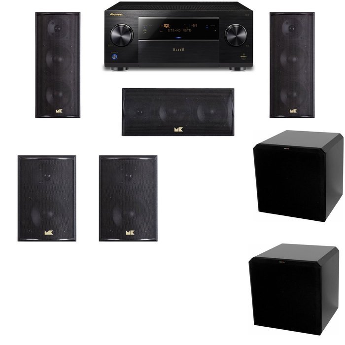 M&K Sound LCR750 Loudspeaker 5.2 HRS12 Pioneer Elite SC-89