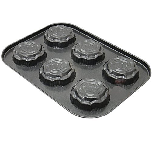 YOFAN Steel Nonstick 6-Cavity Cake Pan , Cake Mold (BEARS) N13
